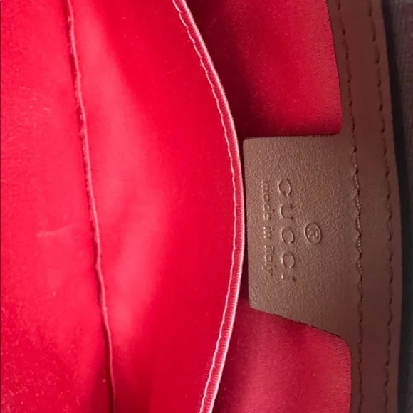 Gucci Tan Double G Marmont Medium Velvet Shoulder Bag - Picture 6 of 9